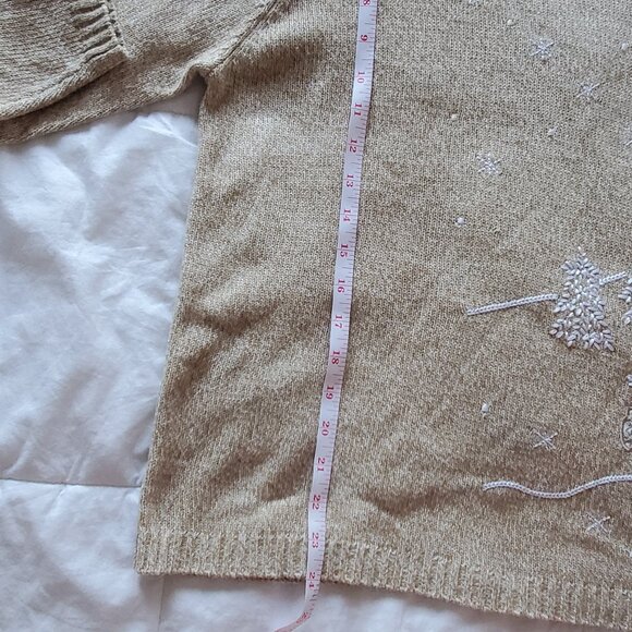 Carroll Reed Women's Vintage Christmas Sweater Snowman Size Medium - Picture 5 of 9